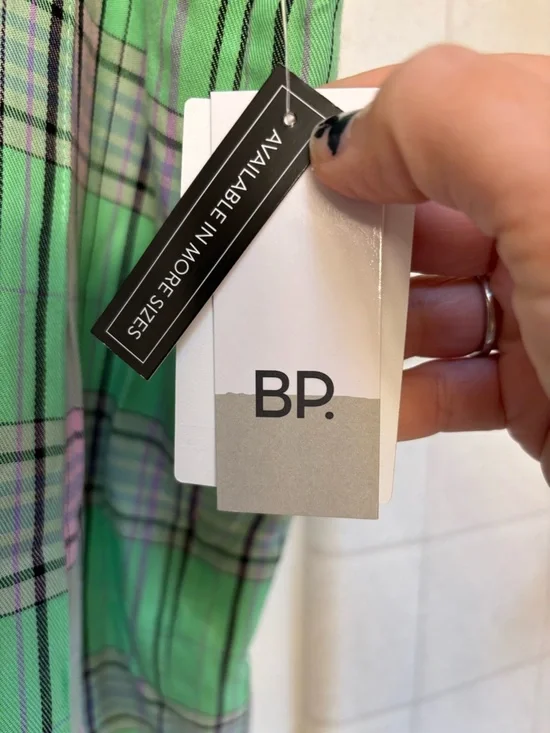 bp Pleated Plaid Mini Skirt Size XL Green Pink Y2K Preppy Clueless Sorority NWT - Picture 9 of 9